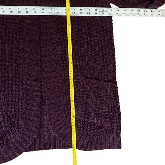 RD style‎ women’s cardigan sweater Size XS plum open front longline pockets NEW - Picture 8 of 8